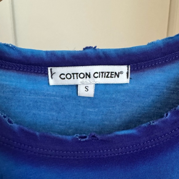Cotton Citizen Vibrant Blue Short Sleeve Tee Size S - Picture 4 of 4